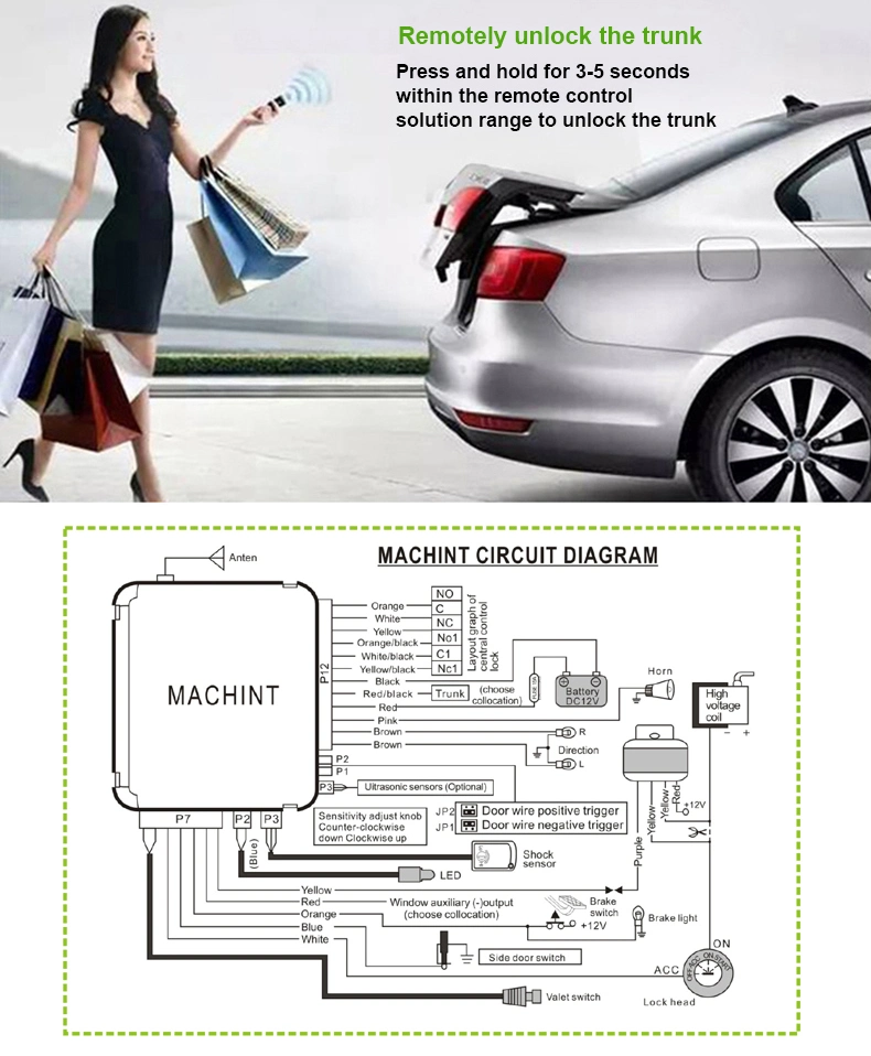 Alarma PARA Autos Automotive Parts One Way Car Alarm System